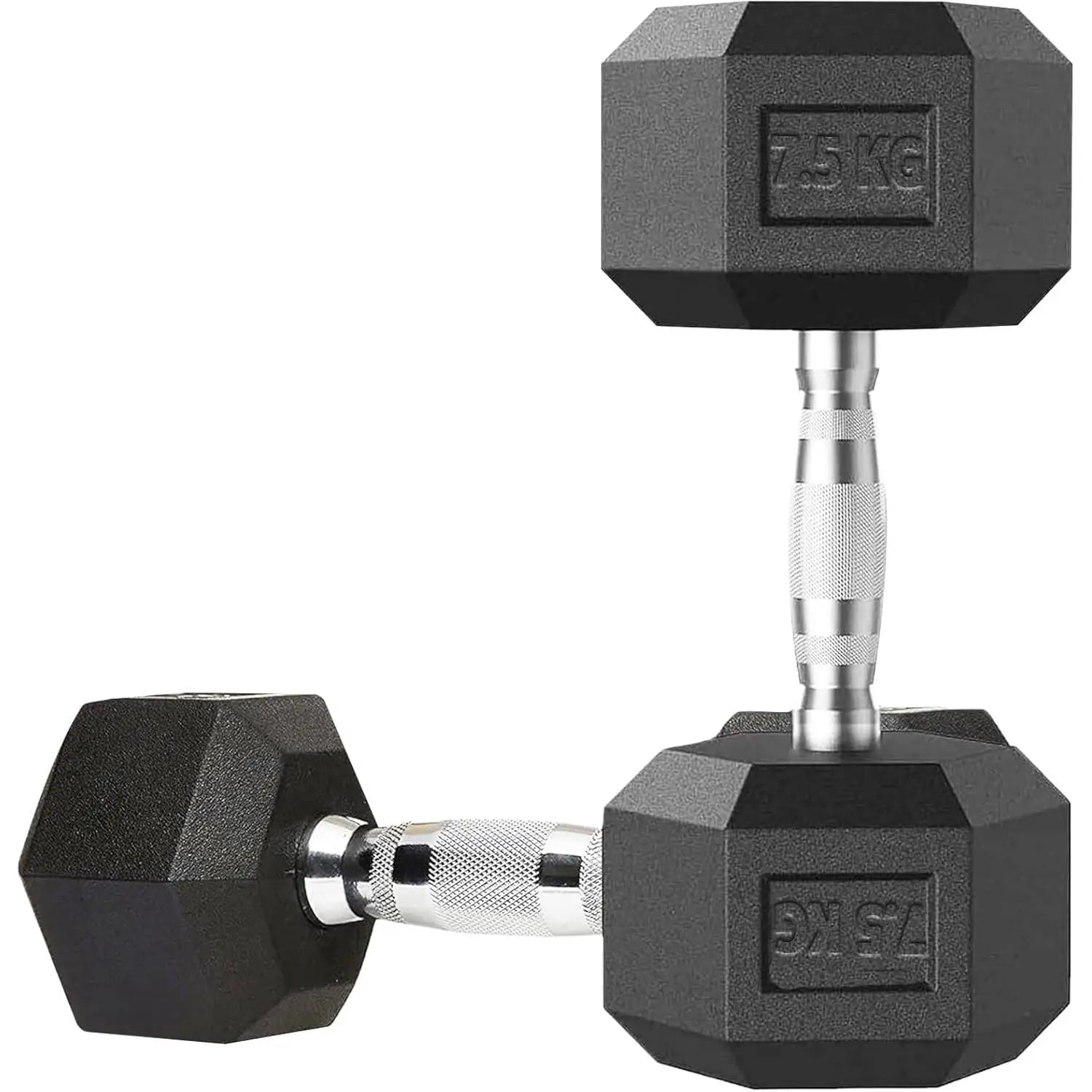 🏋️‍♂️ Mancuernas Hexagonales de Caucho AlphaGear – Entrenamiento de Fuerza Profesional (2,5 kg a 25 kg) ⚡