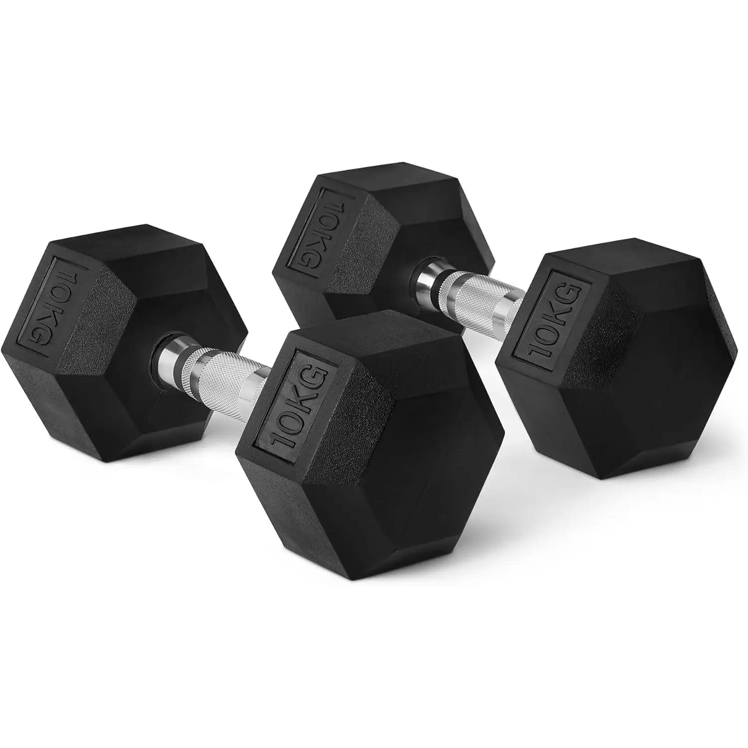 🏋️‍♂️ Mancuernas Hexagonales de Caucho AlphaGear – Entrenamiento de Fuerza Profesional (2,5 kg a 25 kg) ⚡